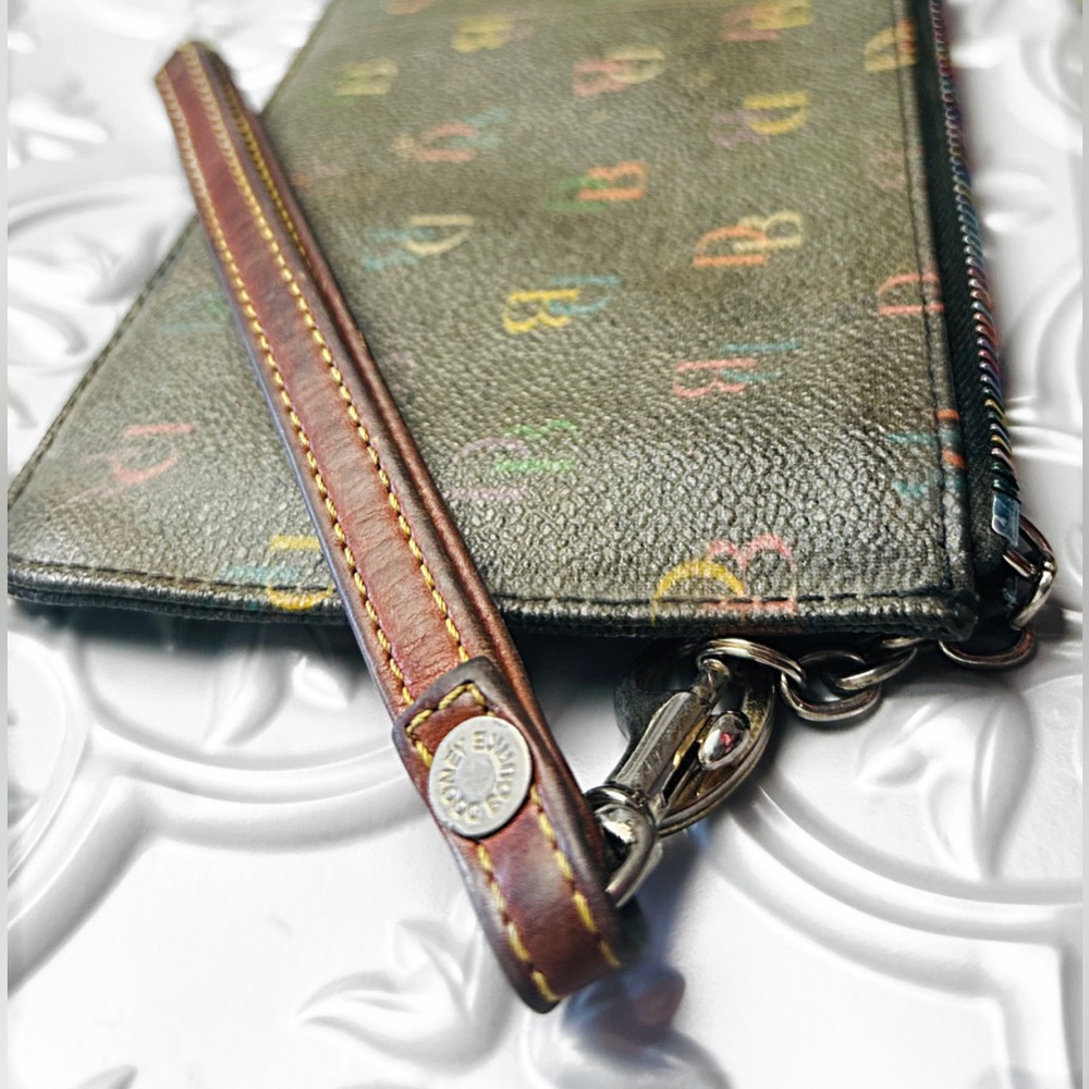Dooney & Bourke Multicolor Logo Wristlet with Heart Charm - Picture 7 of 8